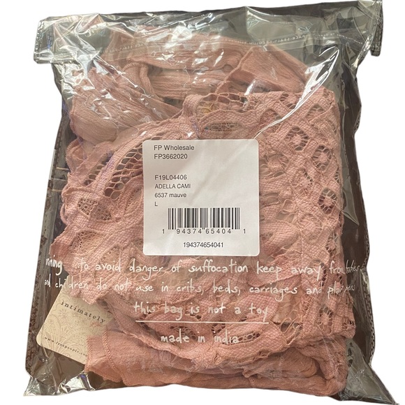 NWT Free People intimately Adella Cami Color Mauve Size L. - Picture 5 of 5